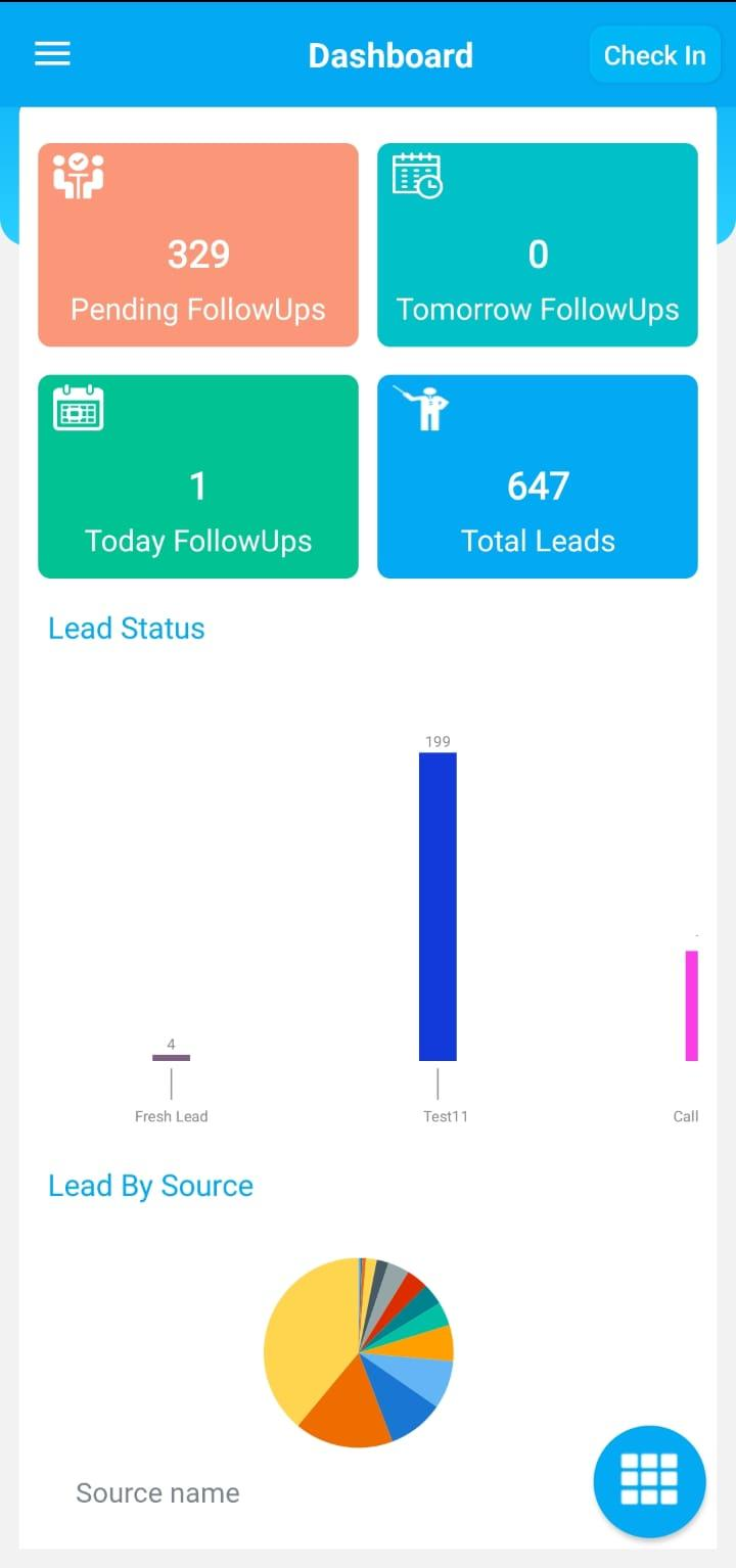 Mobile CRM dialer interface